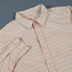 Marine‎ Layer Mens Button Down Long Sleeve Shirt Size Small Peach Stripe Casual